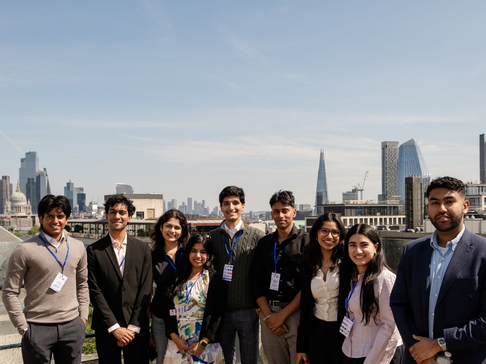 The organising team on a London rooftop at MEDNEX, photographed by Kyros